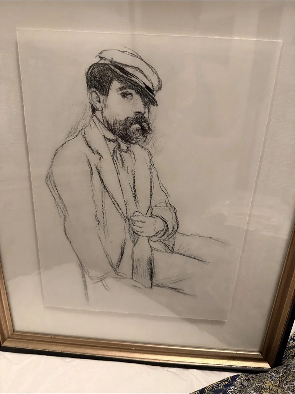 Pottery barn portrait of Edward 13x16” with frame